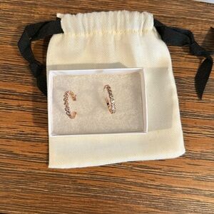 Kate Soade rose gold hoops. Never worn